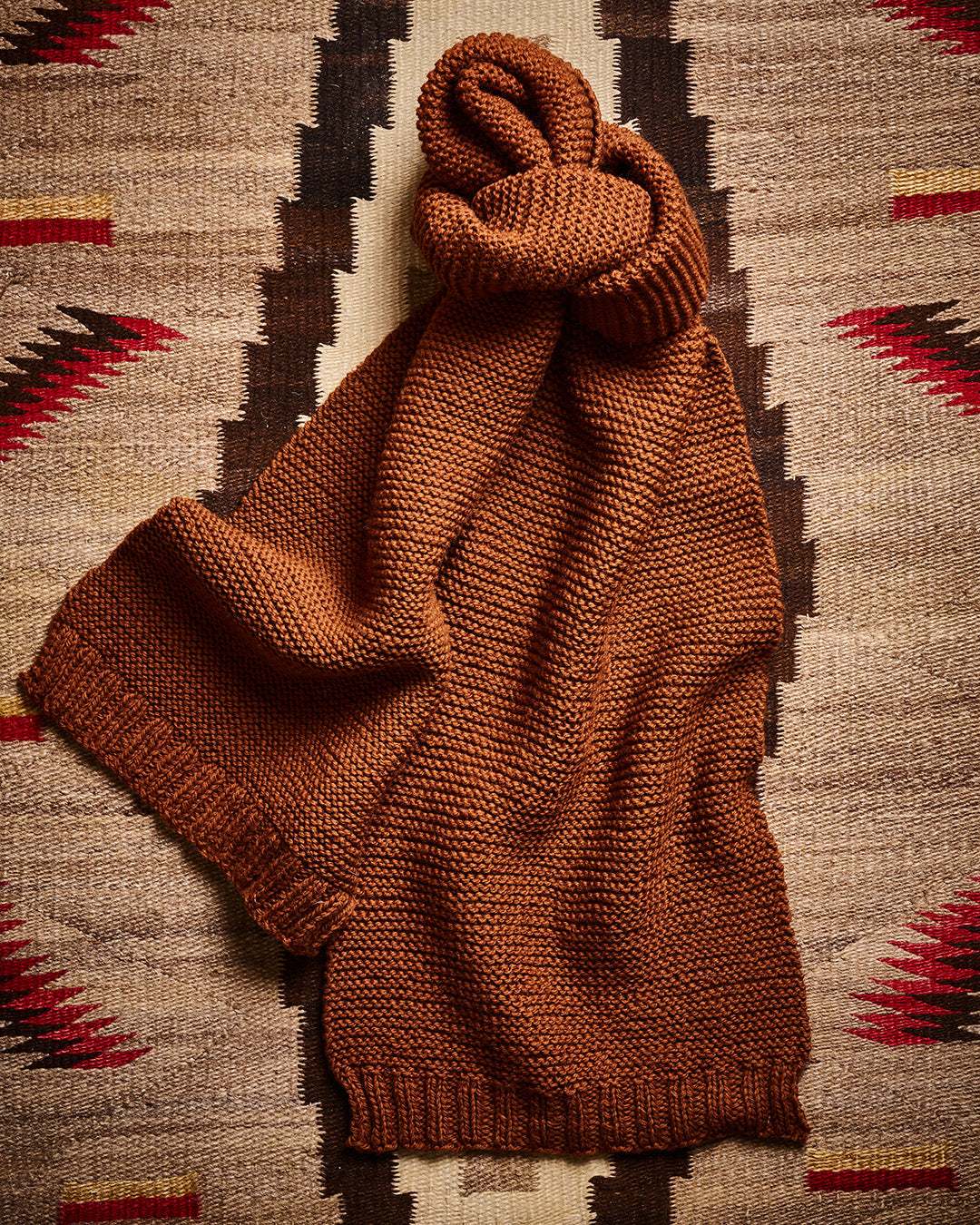 21. Rust Wool Scarf WWII – Collectors Gene