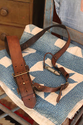 Sam Brown English Leather and Brass Belt with Whistle | Doug Bihlmaier