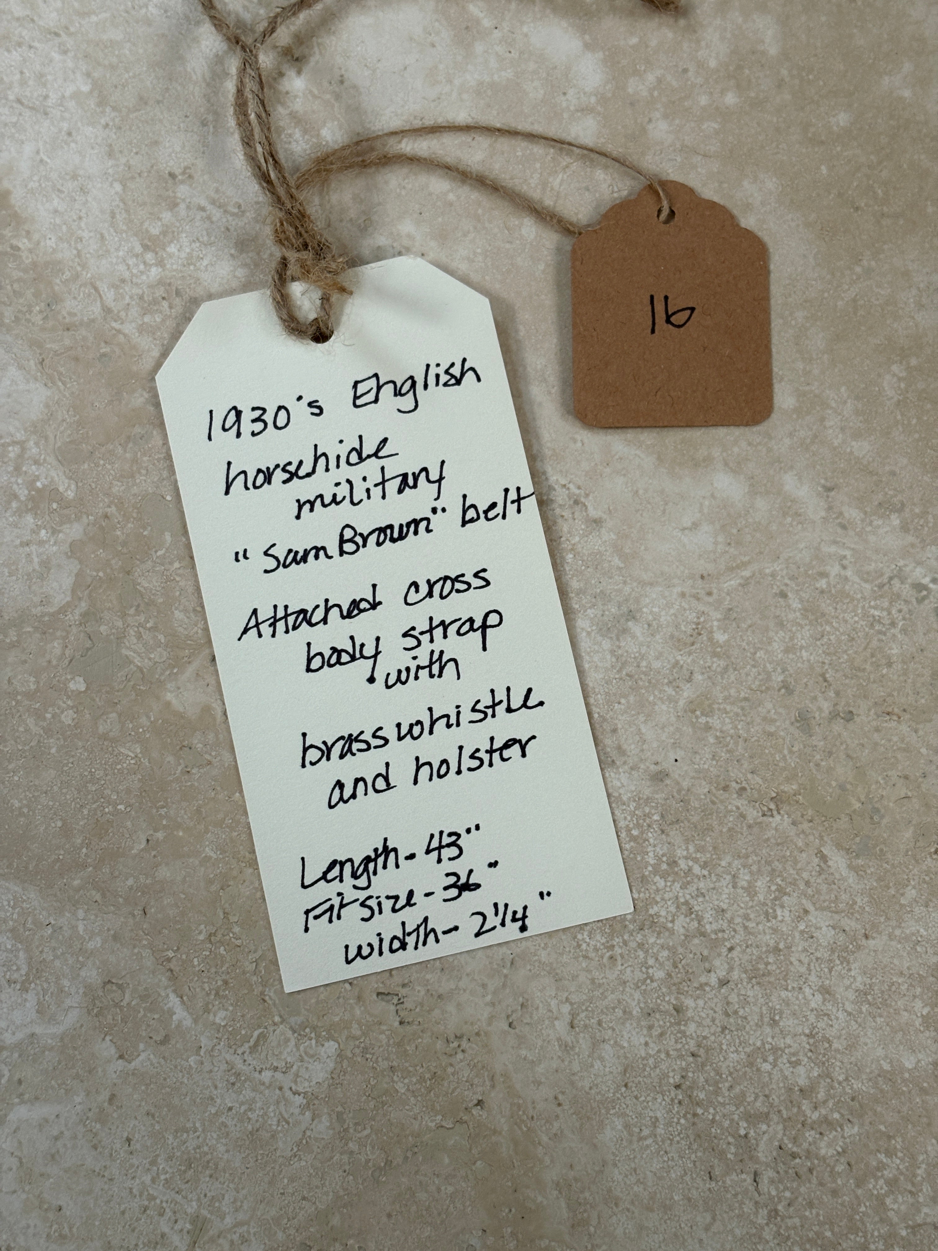 Sam Brown English Leather and Brass Belt with Whistle | Doug Bihlmaier