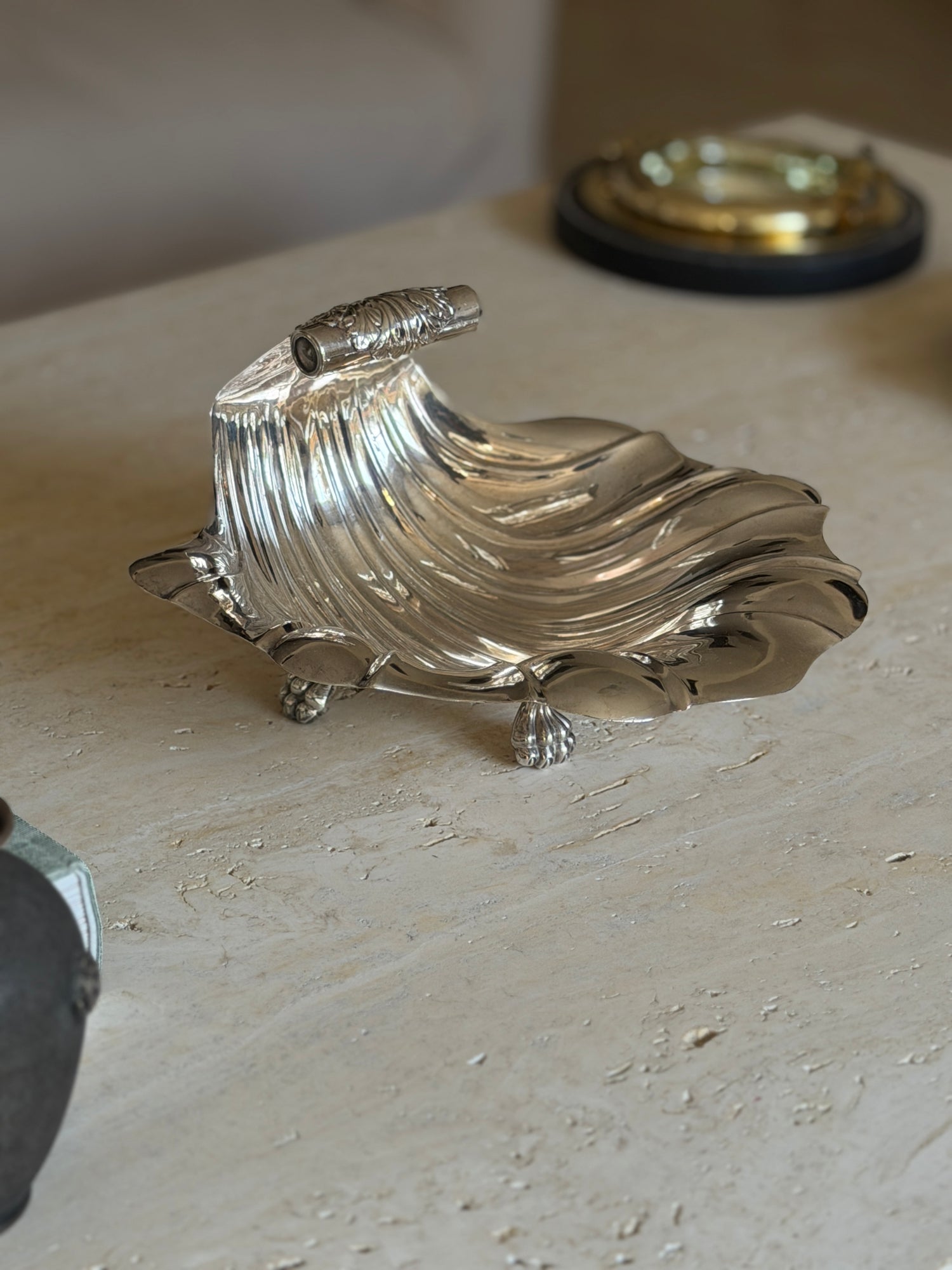 Shell Bowl with Paw Feet &amp; Wave Handle - Sheffield, England