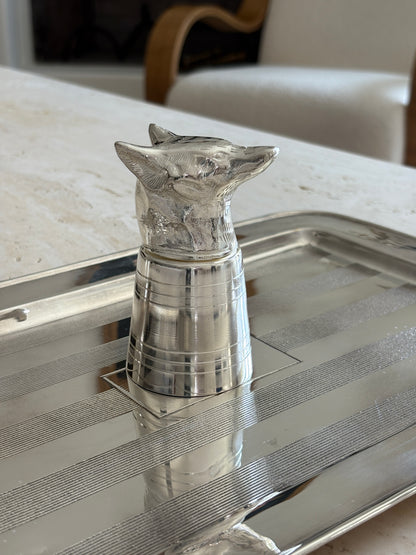 Silver-Plated Brass Fox Stirrup Cup | Collectors Gene Vintage Finds