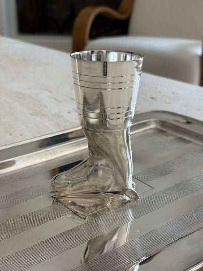 Silver-Plated Brass Horse Stirrup Cup Jigger | Collectors Gene Vintage Finds
