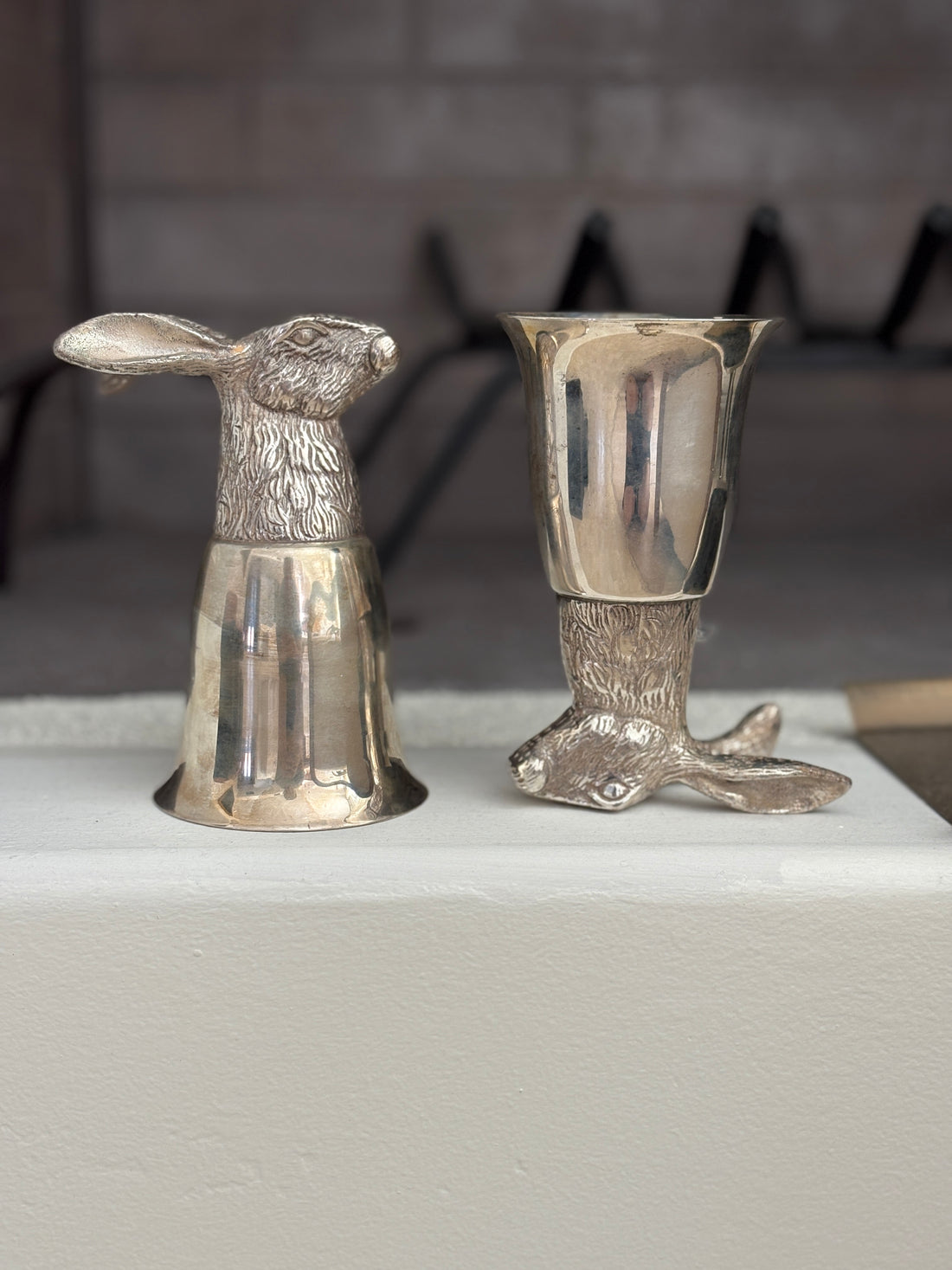 Silver-Plated Hare Stirrup Cup | Collectors Gene Collectibles