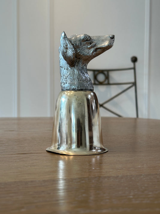 Silver-Plated Dog Vintage Stirrup Cup | Collectors Gene Rare Finds