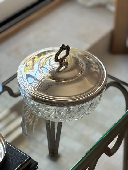 Silver Plated Boxing Trophy With Cut Glass Bowl | Collectors Gene Vintage