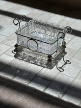 Silver Plated Cut Glass Lined Serving Dish with Ball Feet and Twist Handles | Collectors Gene