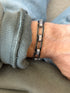 Sterling Silver Black Enamel Rectangular Link Bracelet | Collectors Gene