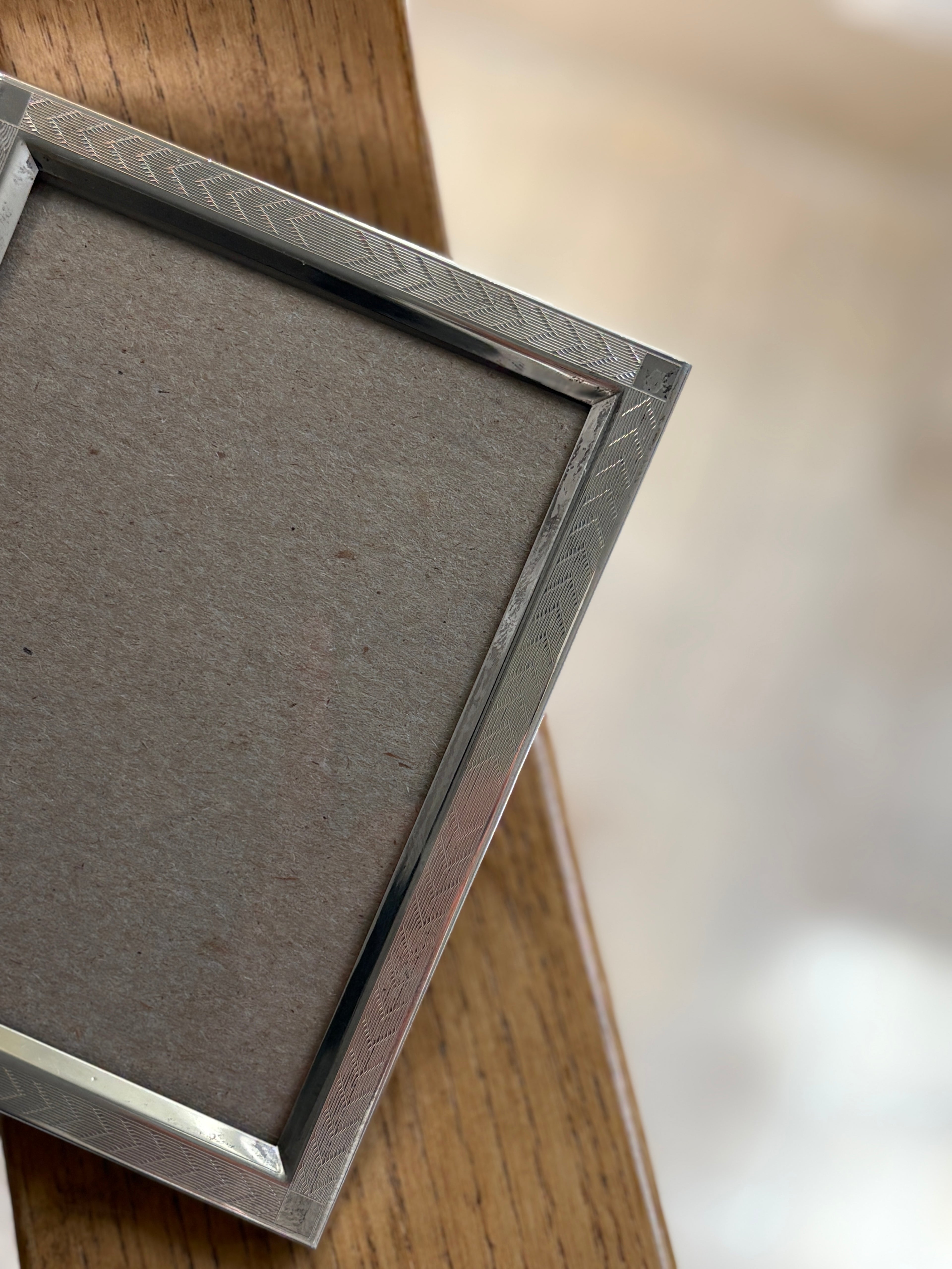 Sterling Silver Chevron Engraved Picture Frame - 4x3 | Collectors Gene