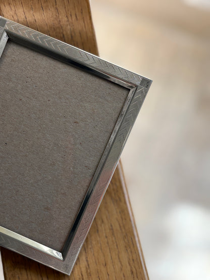 Sterling Silver Chevron Engraved Picture Frame - 4x3 | Collectors Gene