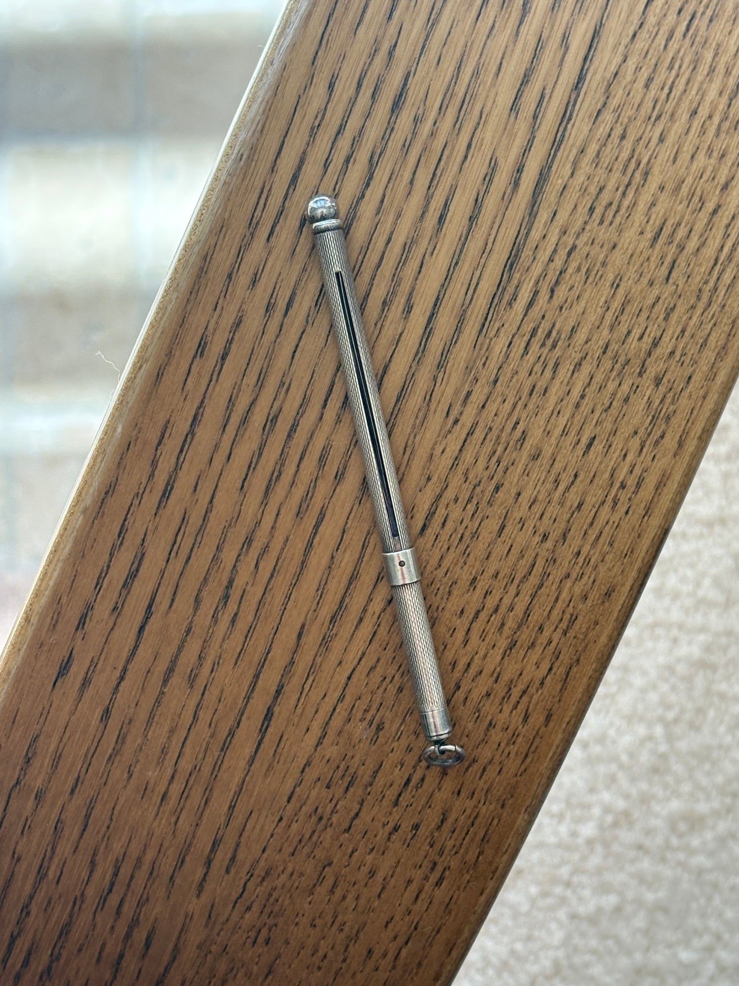 Sterling Silver Engine Turned Swizzle Stick Birmingham | Collectors Gene