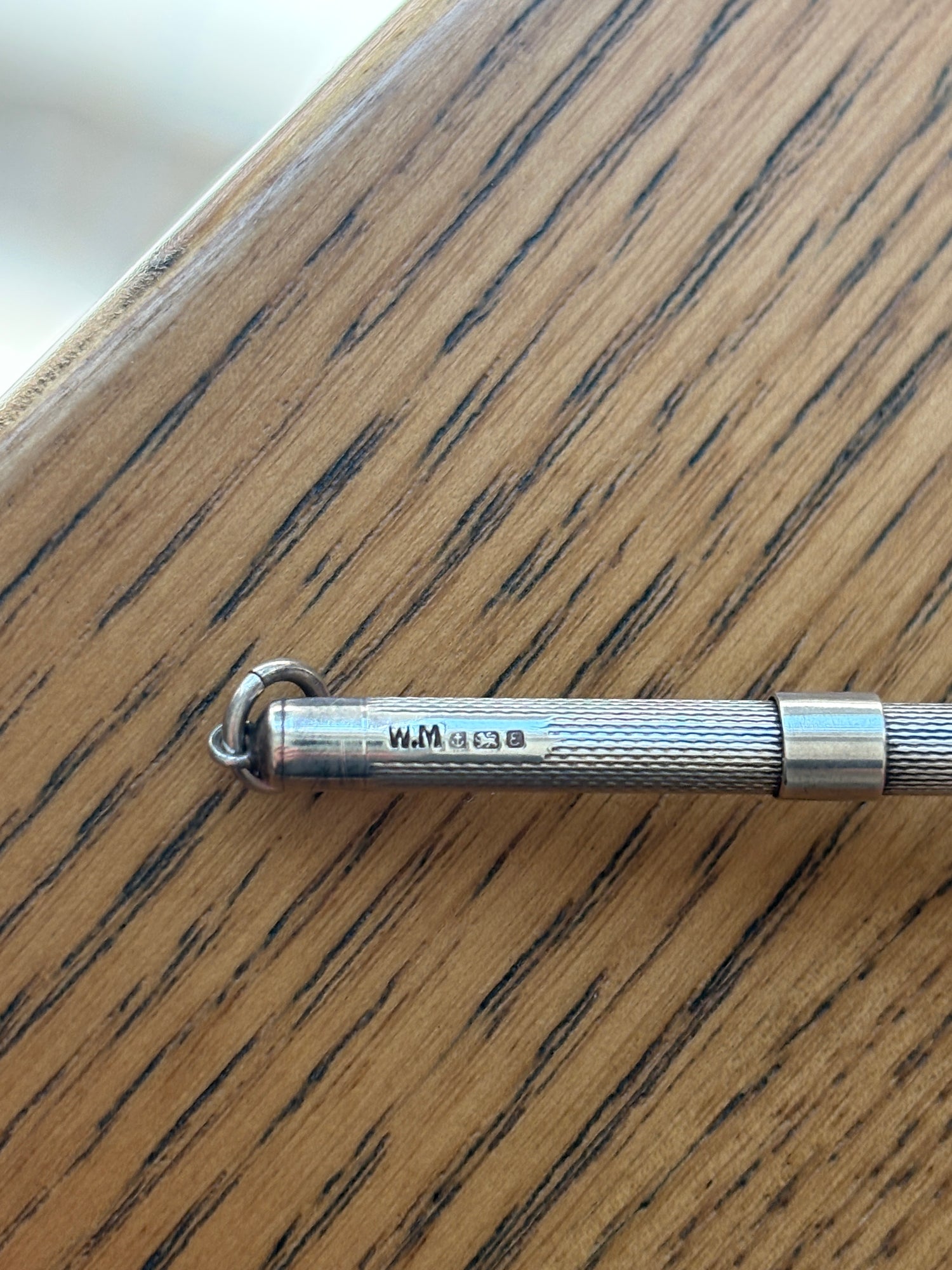 Sterling Silver Engine Turned Swizzle Stick Birmingham | Collectors Gene