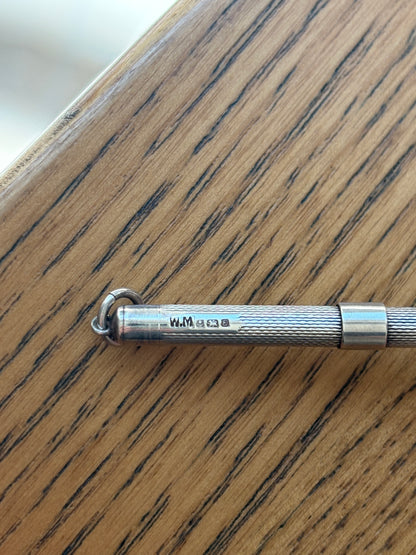 Sterling Silver Engine Turned Swizzle Stick Birmingham | Collectors Gene