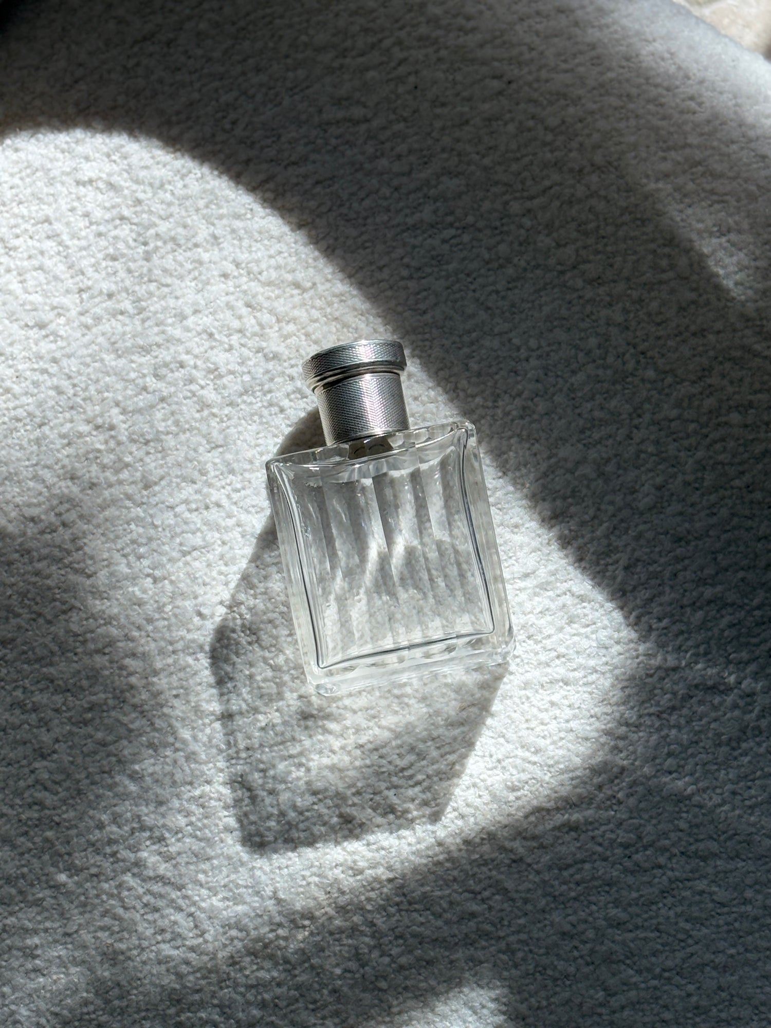 Sterling Silver Engine Turned and Cut Glass French Dresser Bottle | Collectors Gene