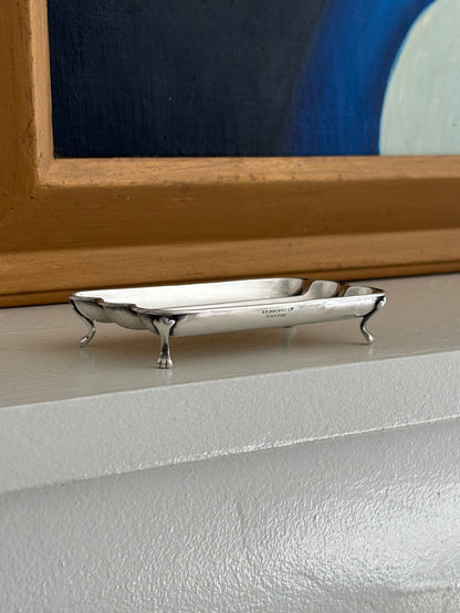 Sterling Silver Footed Cigar Tray – Birmingham 1921 | Collectors Gene