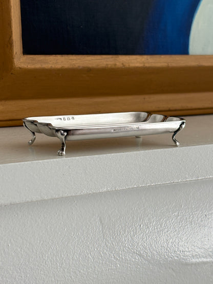 Sterling Silver Footed Cigar Tray – Birmingham 1921 | Collectors Gene