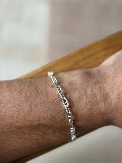 Sterling Silver Mariner Cable Link Bracelet | Collectors Gene