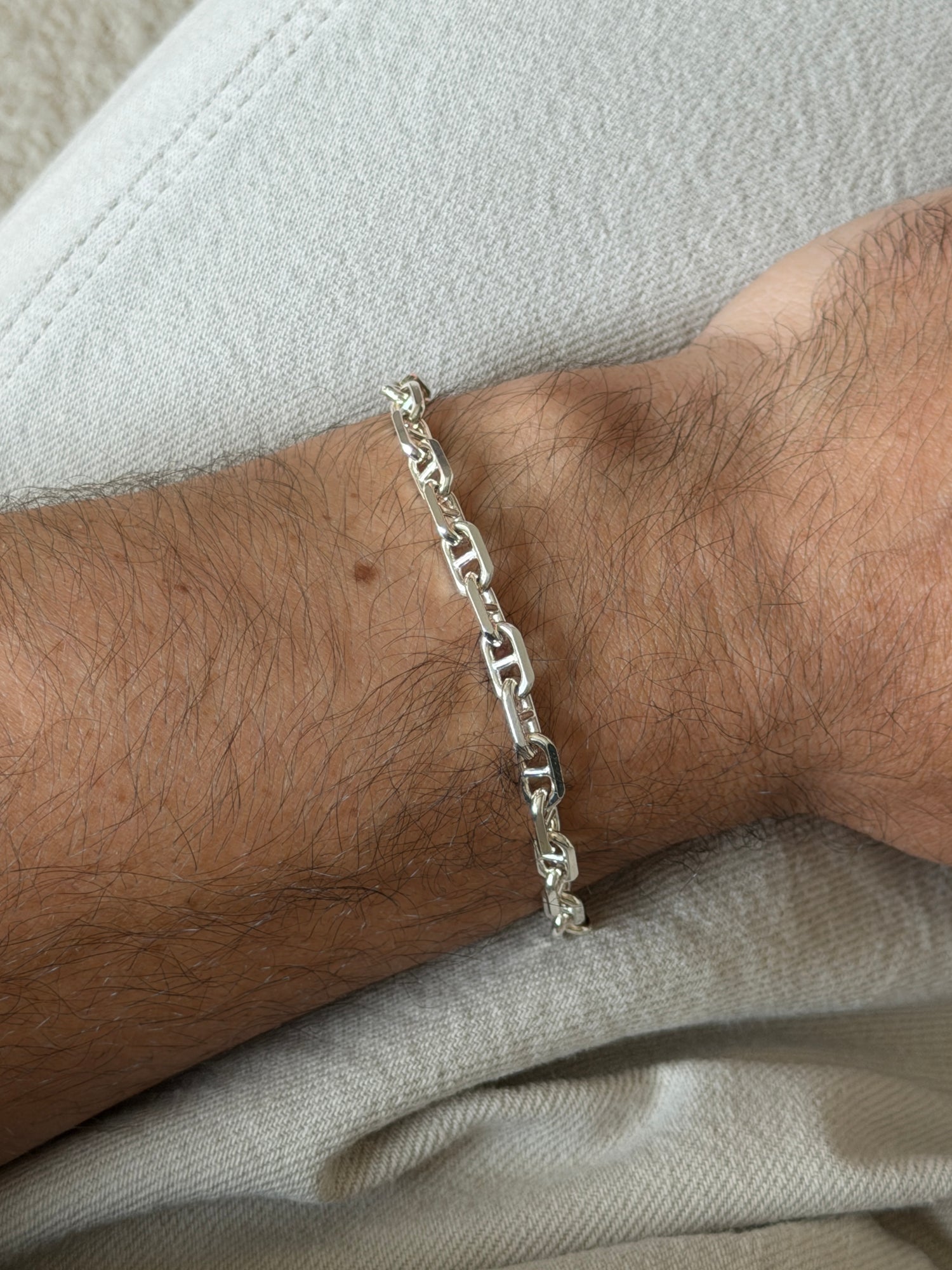Sterling Silver Mariner Cable Link Bracelet | Collectors Gene