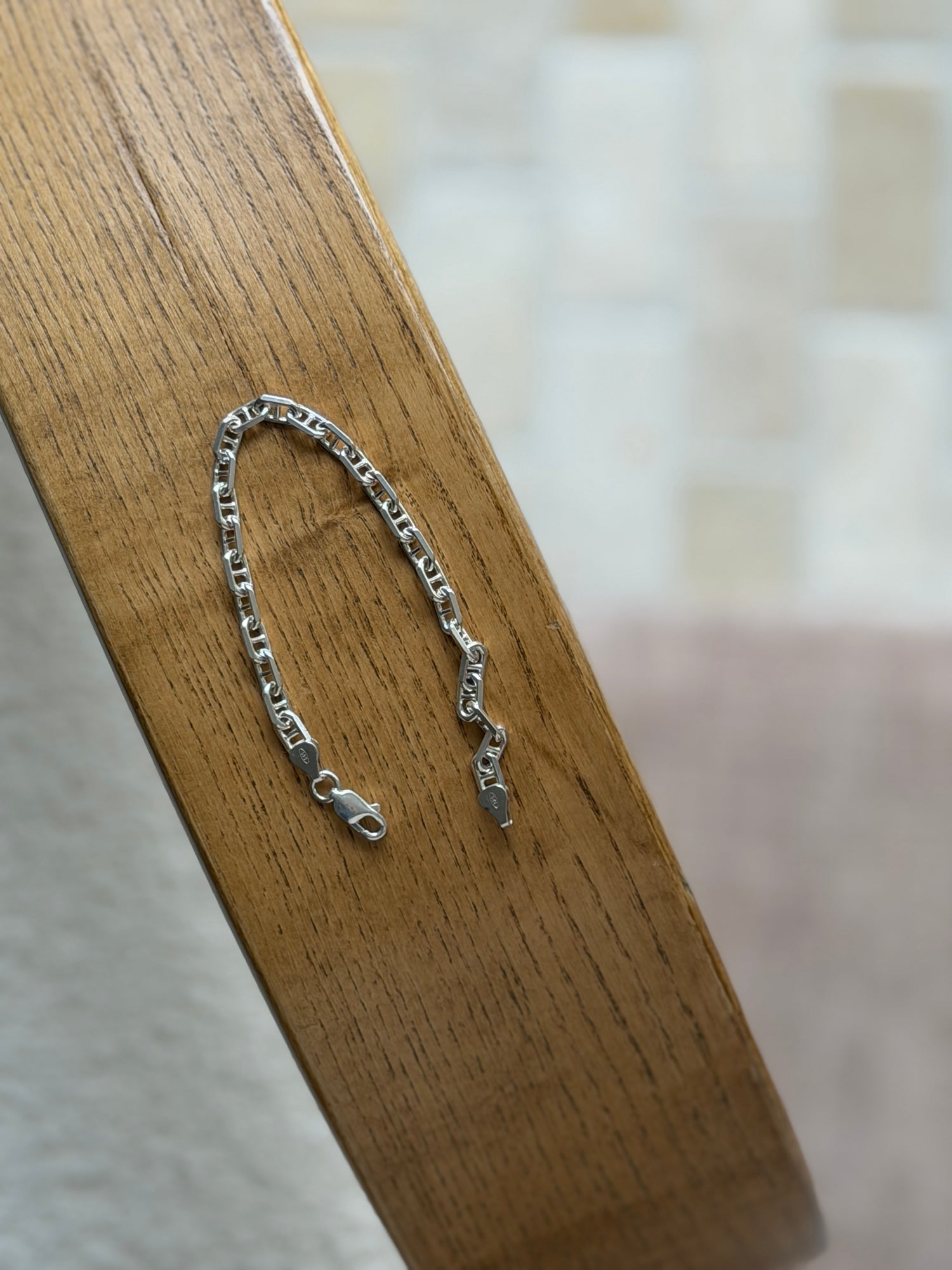 Sterling Silver Mariner Cable Link Bracelet | Collectors Gene