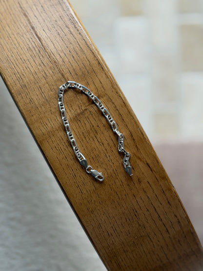 Sterling Silver Mariner Cable Link Bracelet | Collectors Gene