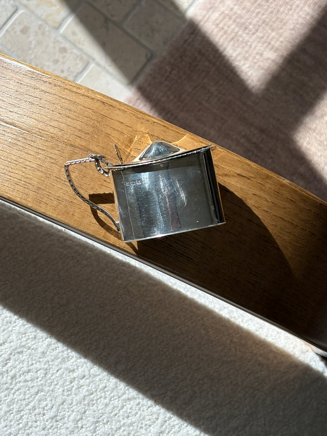 Sterling Silver Mustard Pot with Rope Rim by Blanckensee &amp; Son – Birmingham, 1907 | Collectors Gene