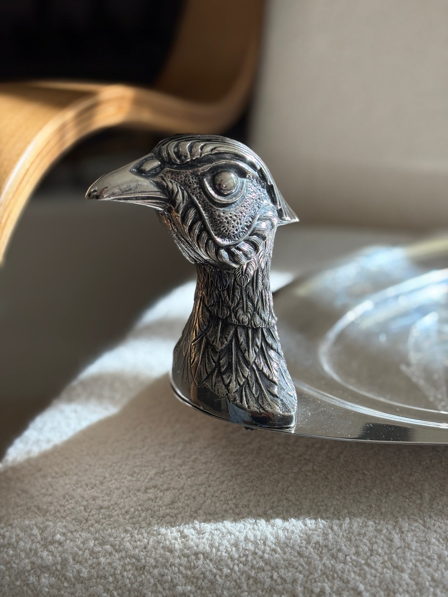 Teghini Firenze Pheasant Oval Serving Tray Platter | Collectors Gene