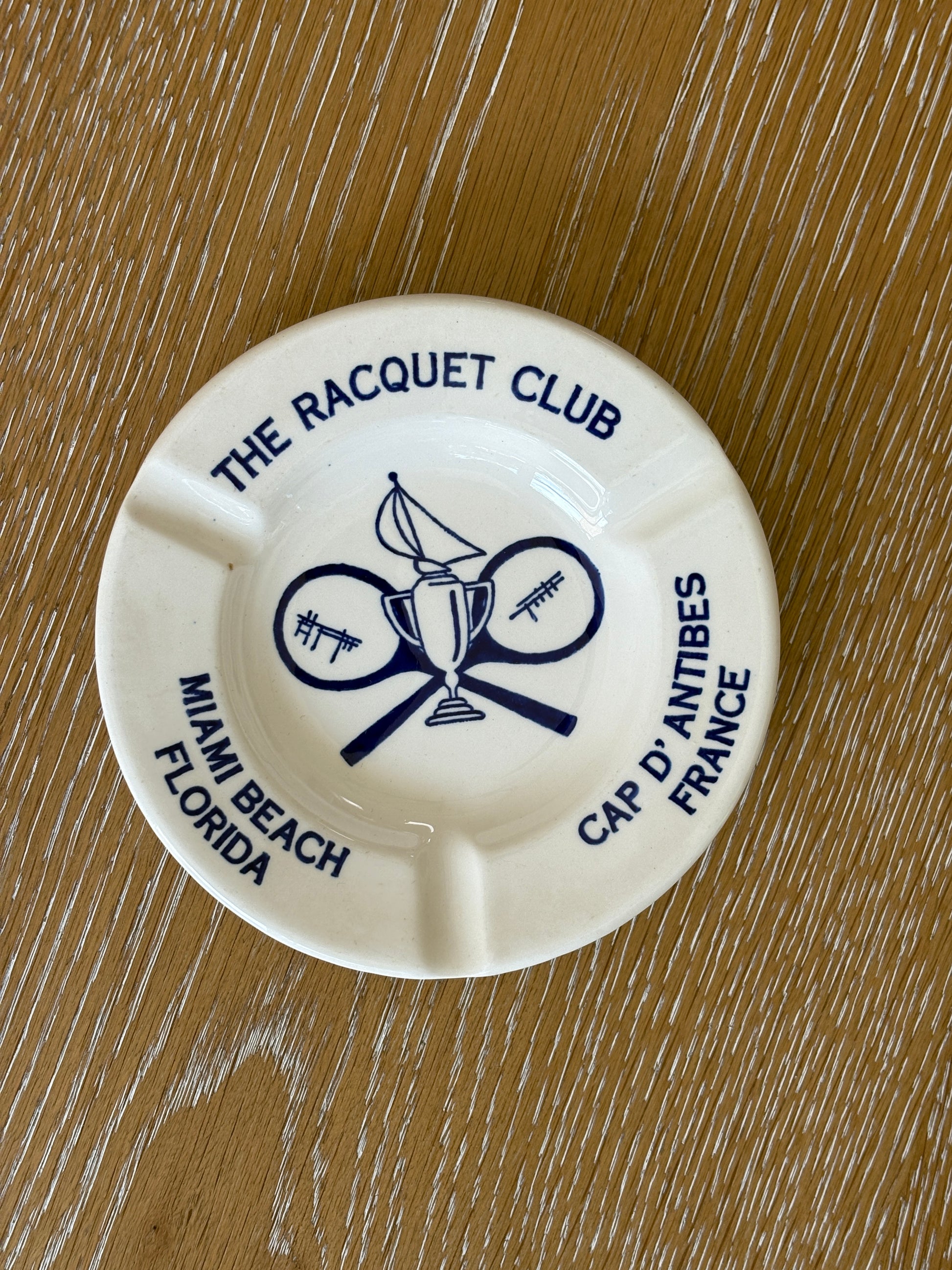 The Racquet Club Cap D'Antibes & Miami Beach Ashtray | Collectors Gene Vintage Shop