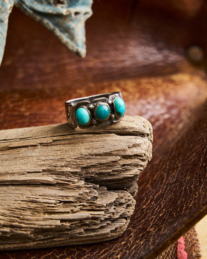Three Stone Turquoise Ring | Doug Bihlmaier