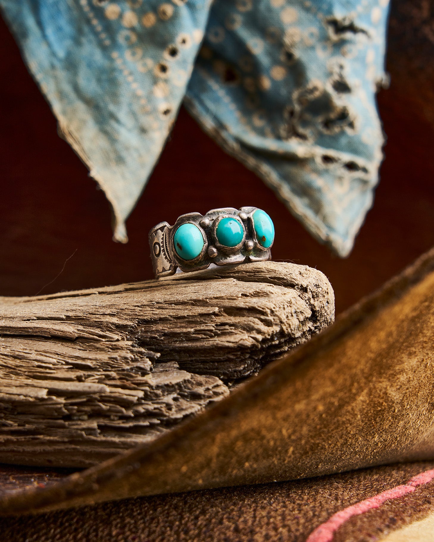Three Stone Turquoise Ring | Doug Bihlmaier