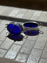 Tiffany & Co. Sterling Silver Pierced Salt Cellars with Cobalt Liners | Collector Gene
