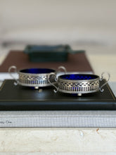 Tiffany & Co. Sterling Silver Pierced Salt Cellars with Cobalt Liners | Collector Gene
