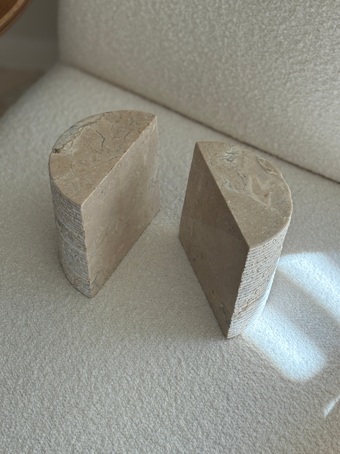 Travertine Stone Bookends Decorative Objects | Collectors Gene