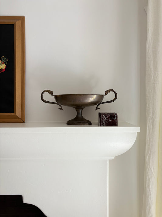 Trophy-Style Brass Vessel with Koi Fish Handles | Collectors Gene Vintage Finds