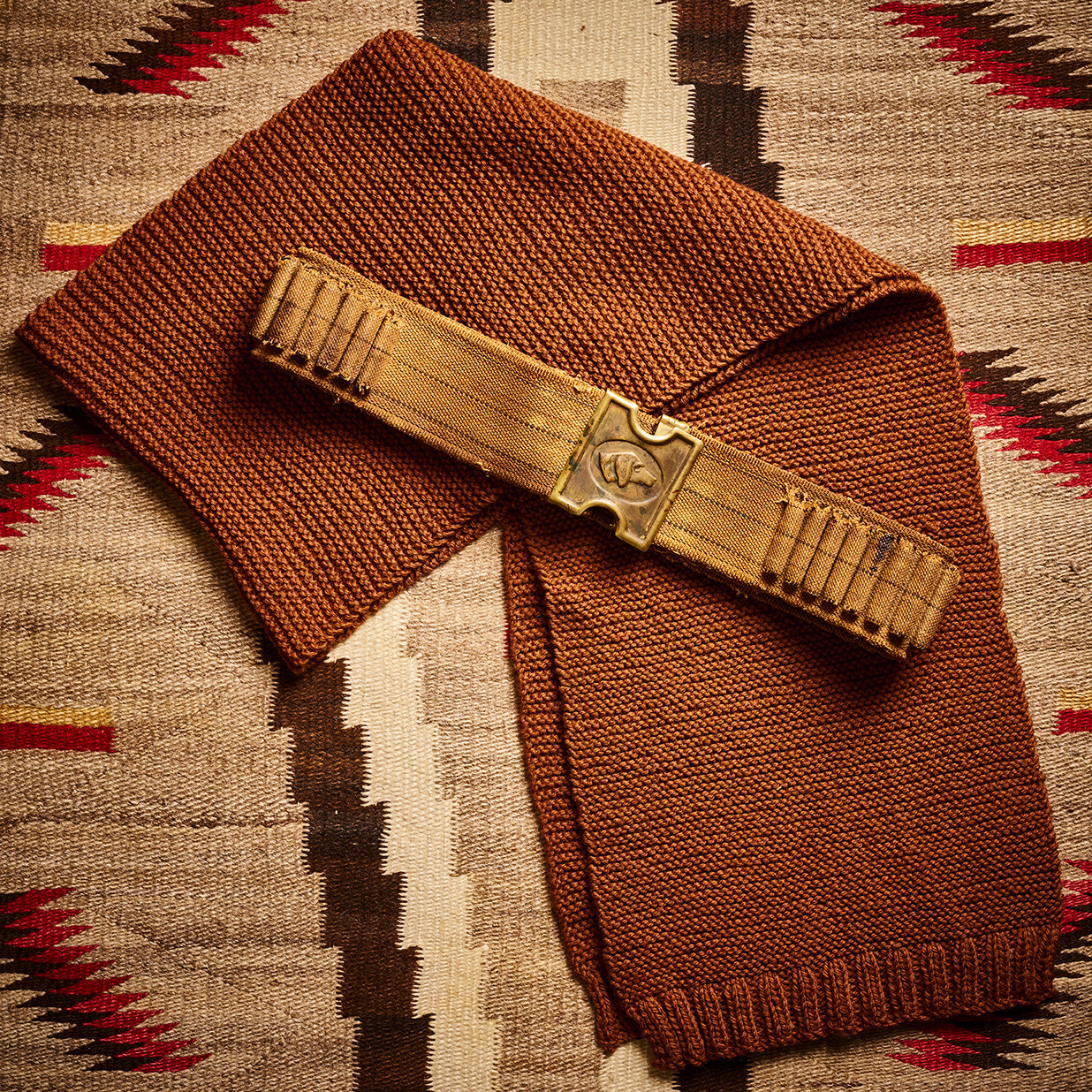 48. US Green Rusty Calvary Ammo Dog Head Belt – Collectors Gene