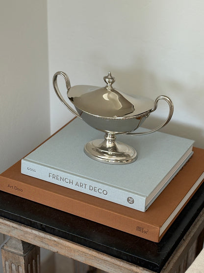 Urn with Handles and Lid in Chrome-Plated Metal | Collectors Gene