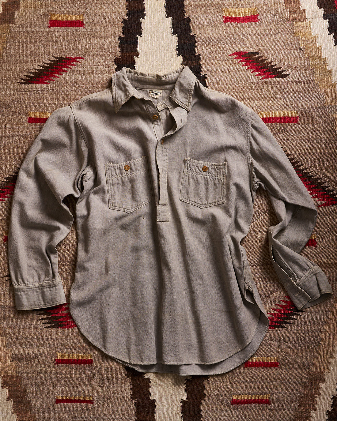 Value Gray Quarter Button Shirt | Doug Bihlmaier