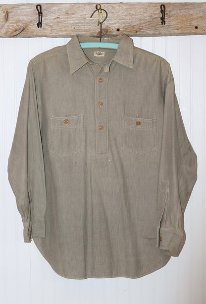 Value Gray Quarter Button Shirt | Doug Bihlmaier