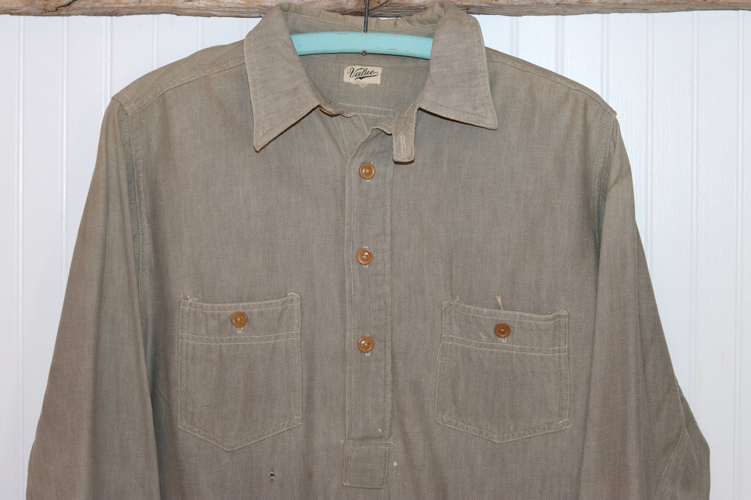 Value Gray Quarter Button Shirt | Doug Bihlmaier