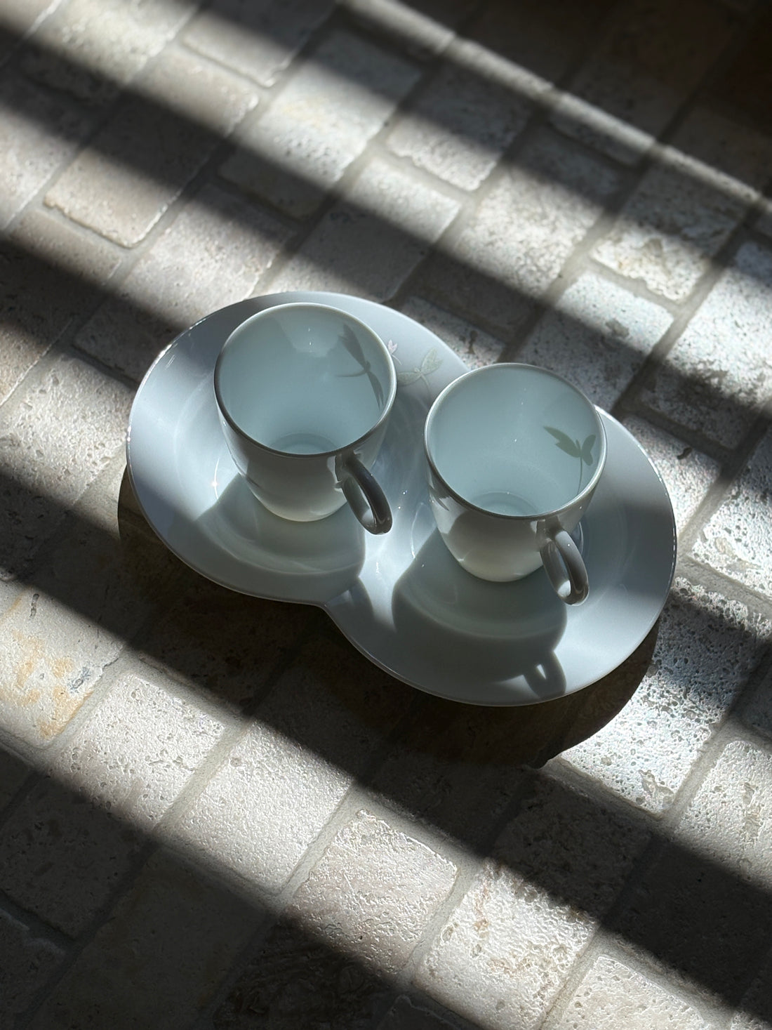 Van Cleef &amp; Arpels Dragonfly Porcelain Tea Cups &amp; Double Saucer