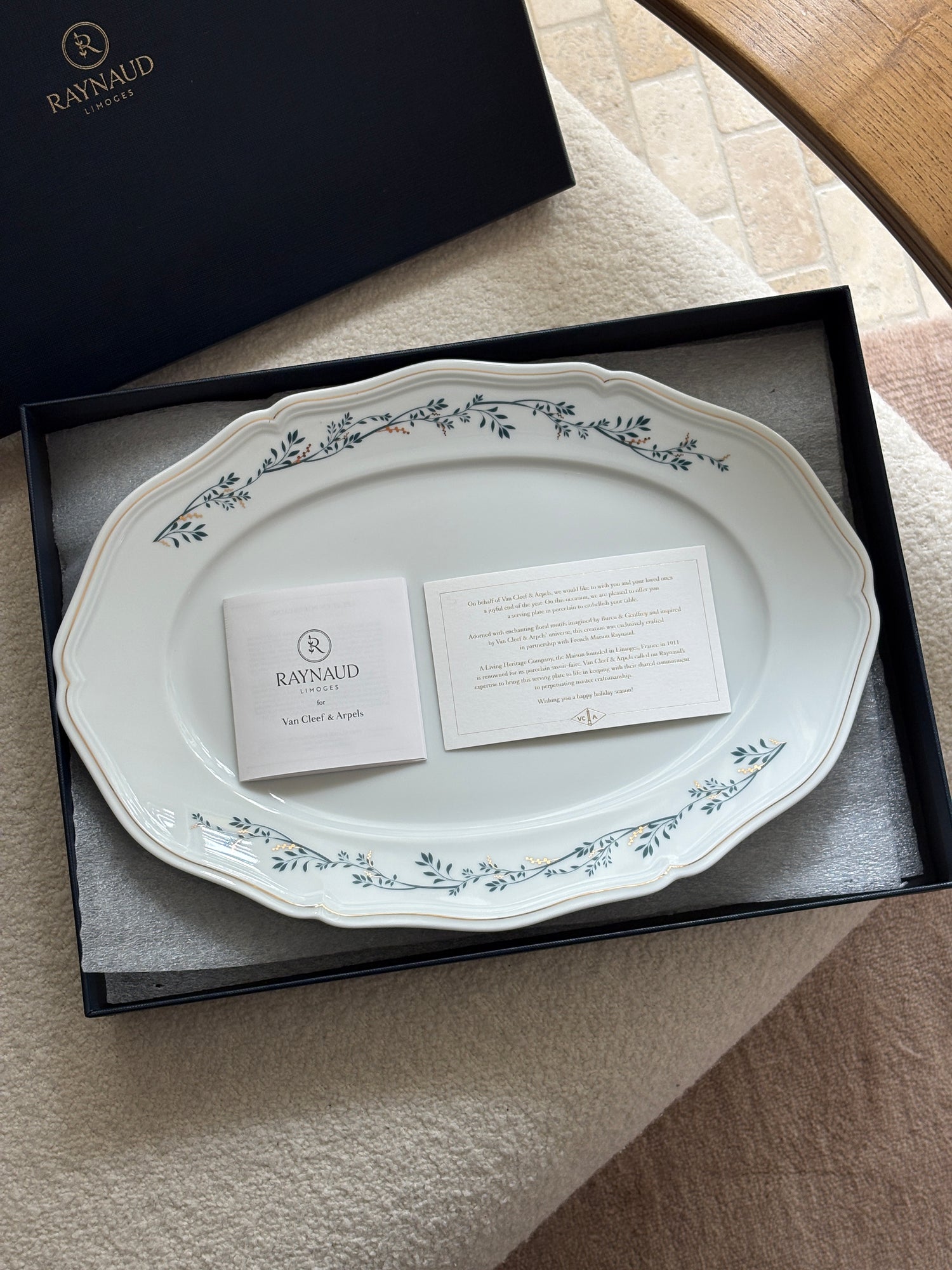 Van Cleef &amp; Arpels Porcelain Floral Oval Serving Dish by Raynaud Limoges | Collectors Gene