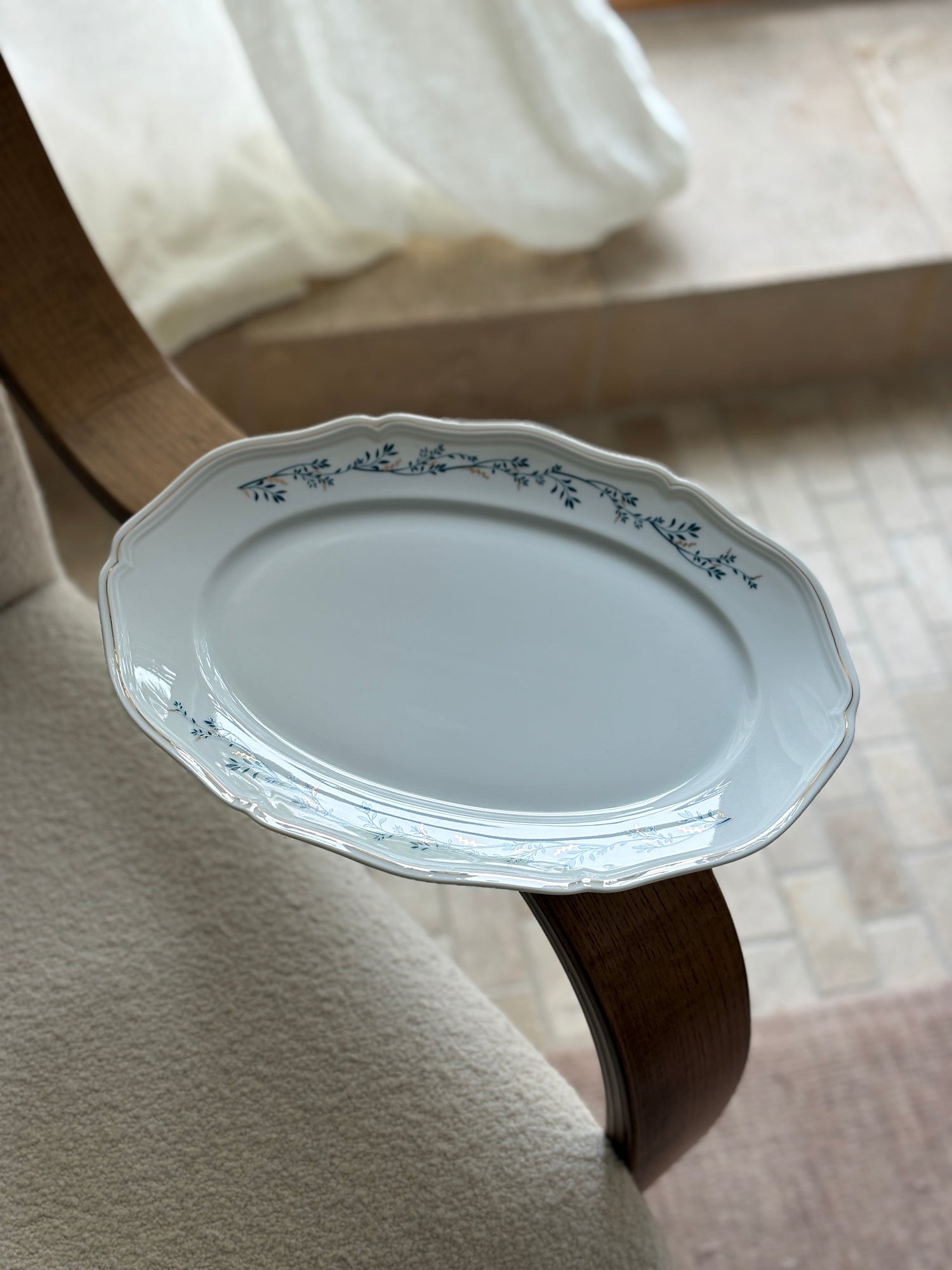 Van Cleef &amp; Arpels Porcelain Floral Oval Serving Dish by Raynaud Limoges | Collectors Gene