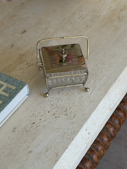 Victorian Biscuit Box in Silver Plate by Thomas White Birmingham c.1890 | Collectors Gene