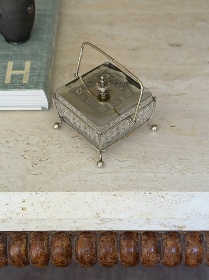 Victorian Biscuit Box in Silver Plate by Thomas White Birmingham c.1890 | Collectors Gene