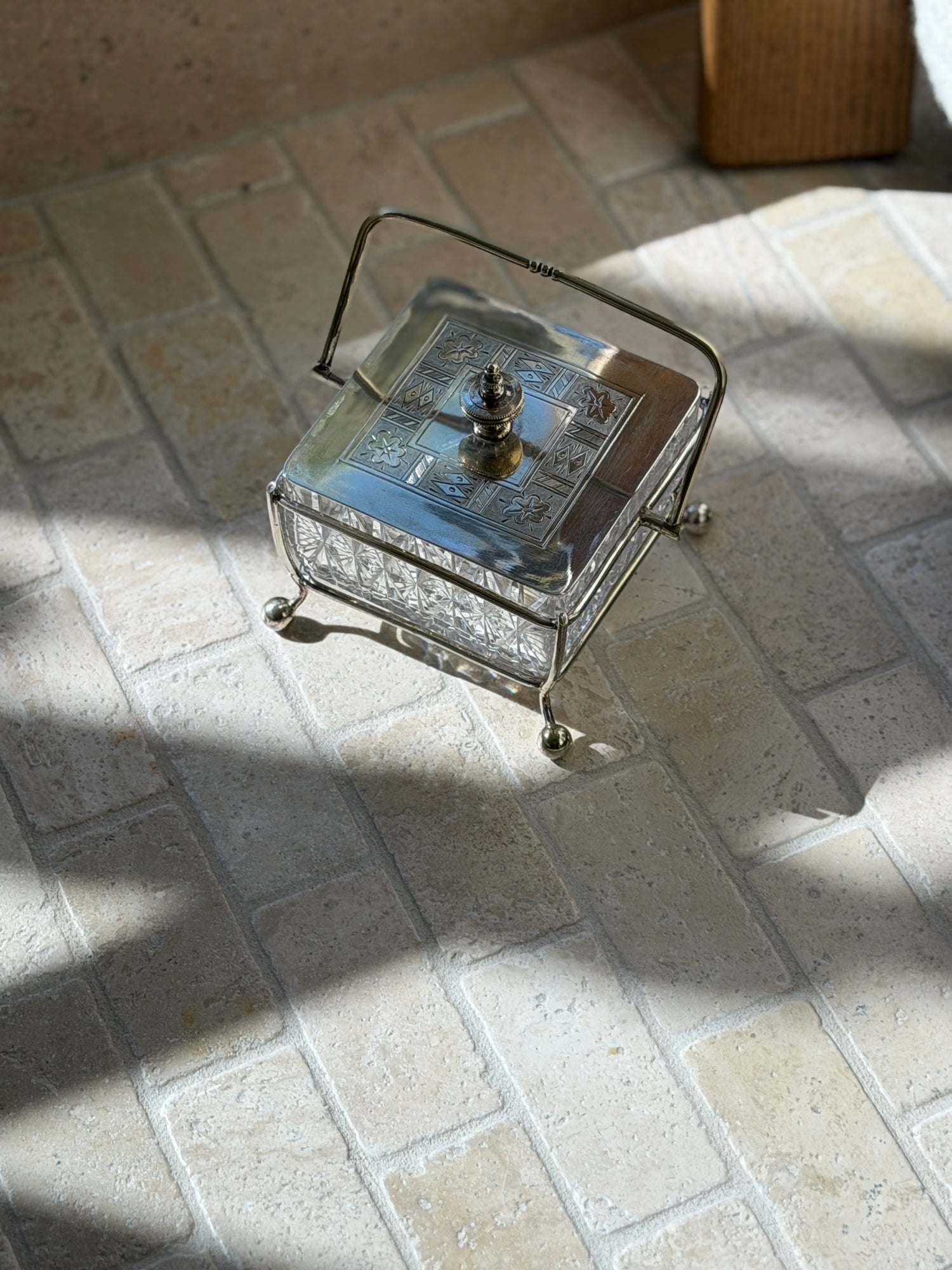 Victorian Biscuit Box in Silver Plate by Thomas White Birmingham c.1890 | Collectors Gene