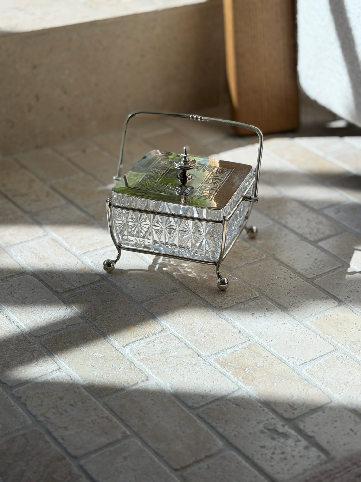 Victorian Biscuit Box in Silver Plate by Thomas White Birmingham c.1890 | Collectors Gene
