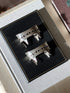 Victorian Salt Cellars with Decorated Piercing & Cobalt Liners in Sterling Silver by Thomas Bradbury & Sons - London, Late 19th Century | Collectors Gene