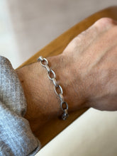Vintage 925 Sterling Silver Chunky Oval Link Bracelet | Collectors Gene