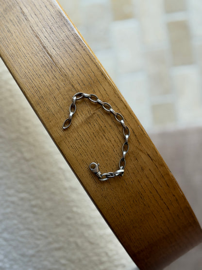 Vintage 925 Sterling Silver Chunky Oval Link Bracelet | Collectors Gene