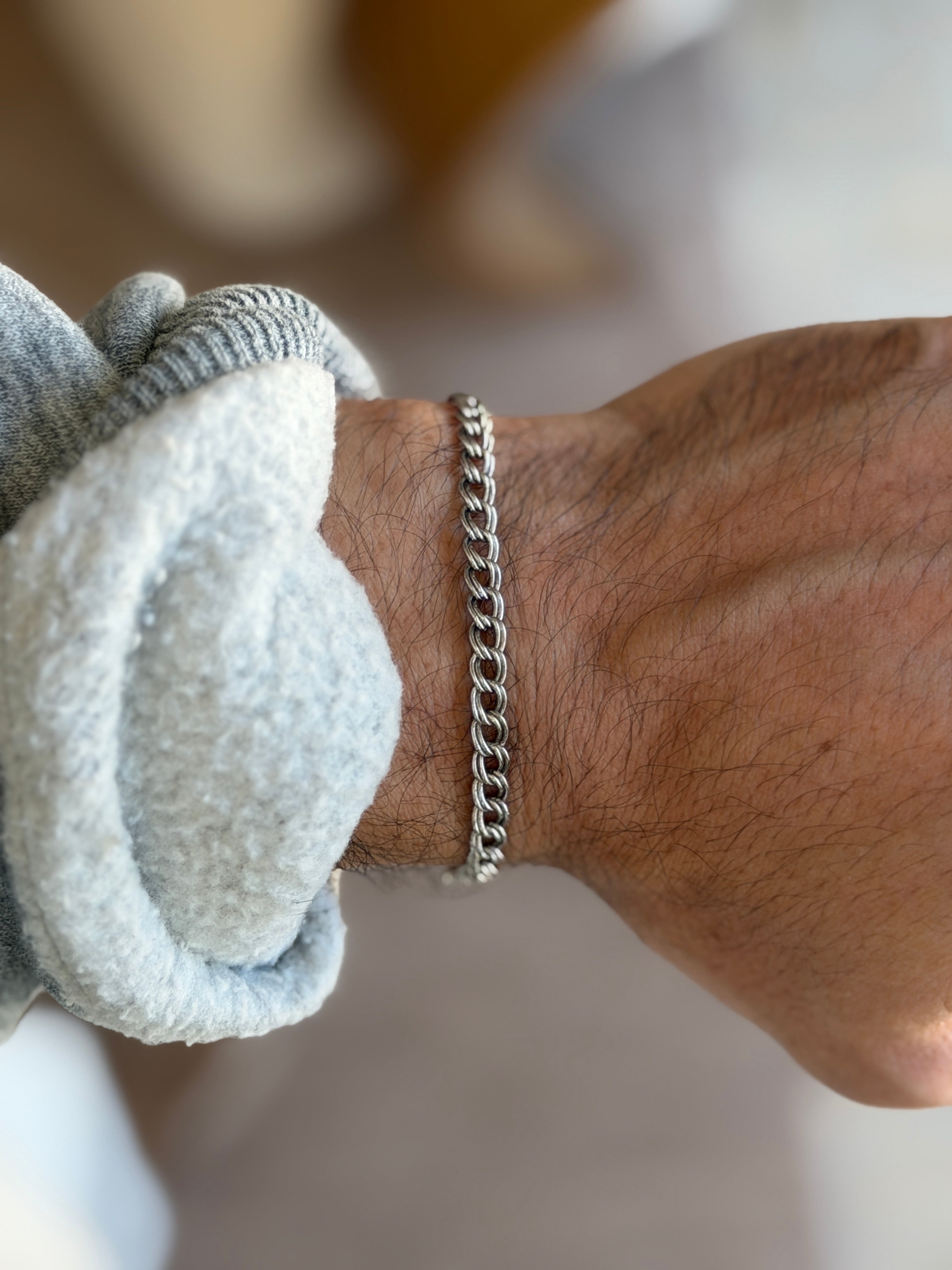 Vintage Atlas Sterling Silver Double Link Chain Bracelet | Collectors Gene