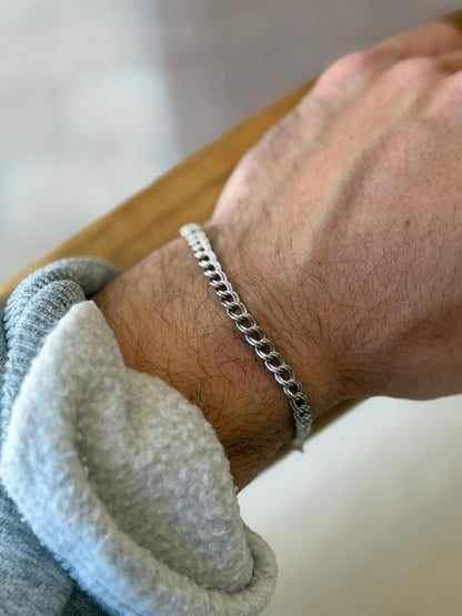 Vintage Atlas Sterling Silver Double Link Chain Bracelet | Collectors Gene