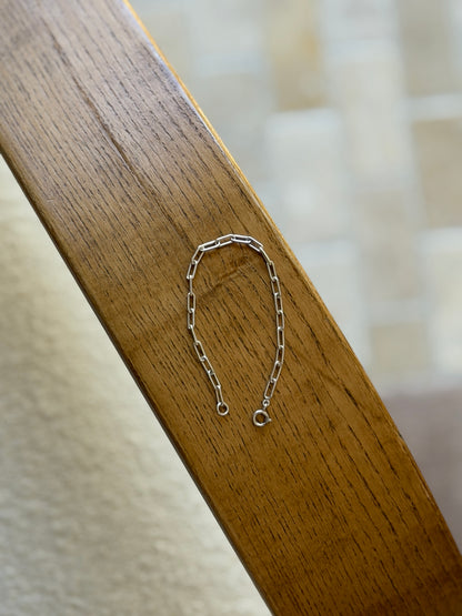 Vintage Dutch Silver Paper Clip Link Bracelet 7 | Collectors Gene
